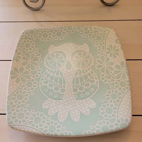 ROSCHER Seafoam Green LACE OWL 🦉 Collection Plate - Picture 4 of 7